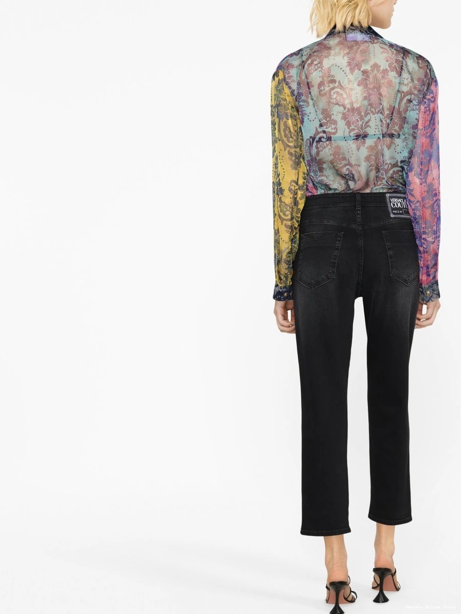 Cheap Jeans Versace Couture panelled Tapestry shirt Couture Women 0814